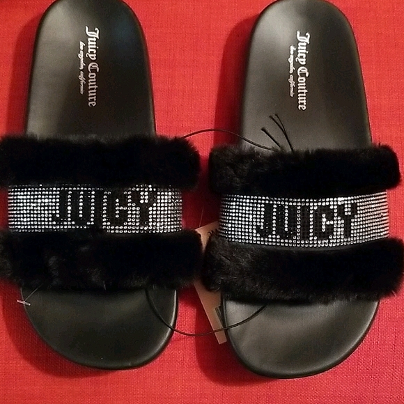 Juicy Couture Shoes - Juicy Couture Rhinestone Slippers sz 10